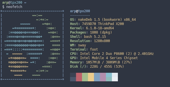 neofetch CLI infos