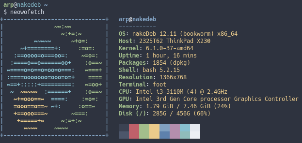 neowofetch CLI infos